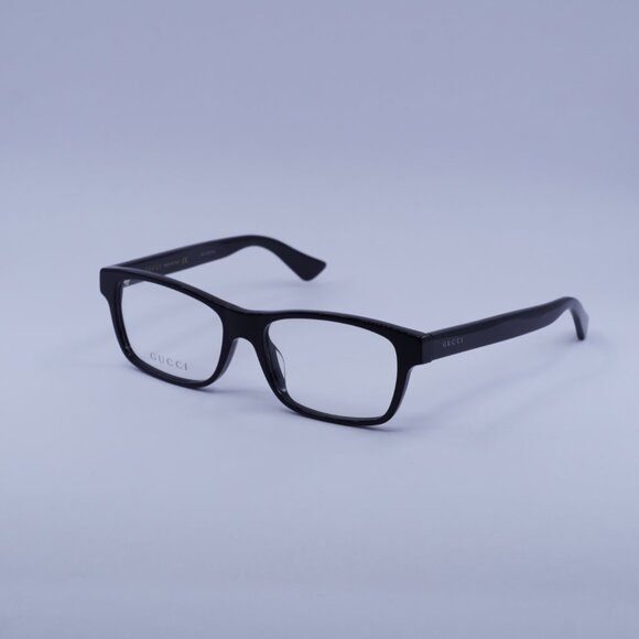 Gucci GG0006OA 001 Eyeglasses Black 55mm Rectangle Frame - Picture 4 of 10